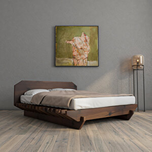 Platform Masif Ahşap Ceviz Karyola 120x200 120x200 cm