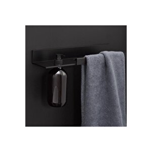 Dekoratif Metal Siyah Havluluk Sabunluk Havlu Askısı Sıvı Sabunluk