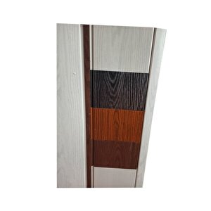 Sarpaş Akordiyon Kapı 132x248 Karaağaç Camlı 12 Mm Katlanır Akordeon Pvc