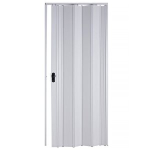 Akordiyon Kapı 87x218 Beyaz Camsız 12 Mm Katlanır Akordeon Pvc 87x218 cm