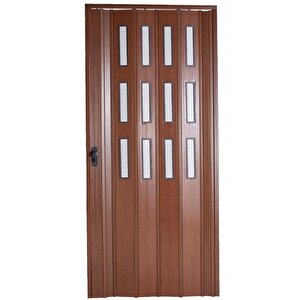 Akordiyon Kapı 162x213 Ceviz Camlı 12 Mm Katlanır Akordeon Pvc 162x213 cm