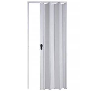 Akordiyon Kapı 102x211 Beyaz Camsız 12 Mm Katlanır Akordeon Pvc 102x211 cm
