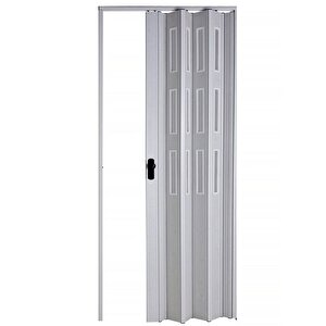 Akordiyon Kapı 87x245 Akçaağaç Camlı 12 Mm Katlanır Akordeon Pvc 87x245 cm