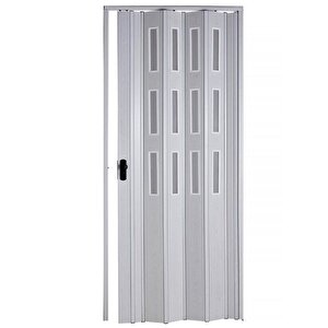 Akordiyon Kapı 87x205 Akçaağaç Camlı 12 Mm Katlanır Akordeon Pvc 87x205 cm