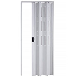 Sarpaş Akordiyon Kapı 72x180 Beyaz Camlı 12 Mm Katlanır Akordeon Pvc