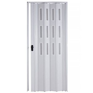 Sarpaş Akordiyon Kapı 72x180 Beyaz Camlı 12 Mm Katlanır Akordeon Pvc