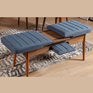 Sembol Bench Ceviz Lacivert