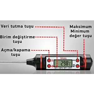 Gesi Tp101 Sıvı Termometresi Daldırma 15cm