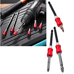 Bits Uzatma Aparatı Altıgen hızlı değiştirme aparatlı 1/4 Hex Bits Şaftlı 3 Parça