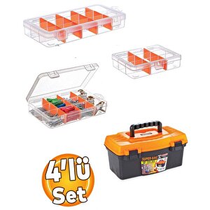 Organizer Kutu Seti Plastik Bölmeli Alet Çantası Dremel Boncuk Vida Saklama Değişken Bölmeli Canta