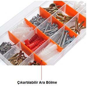 Depolife Organizer Kutu Seti Plastik Bölmeli Alet Çantası Dremel Boncuk Vida Saklama Değişken Bölmeli Canta