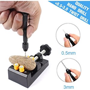 Mini El matkap 25li matkap ucu 0,5 – 3,0 mm Hassas el matkabı seti metal ahşap kuyumcu model yapımı