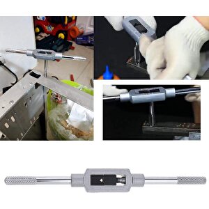 Kılavuz Kolu Sıkma Sökme Takma Tornacı Kelebek Kol  M3 -m12 (1/2") Kılavuz Tutucu Pafta Adaptör