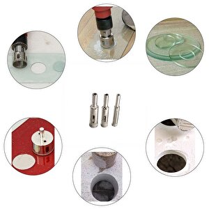 Cam Fayans Mermer Granit Porselen Delme Pancı Boru Tipi Elmas Karot Uç 12mm 14mm 16mm 18mm(4lü)