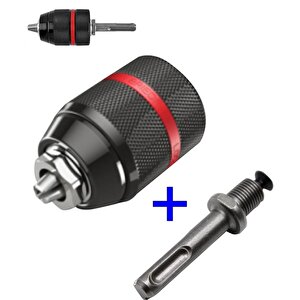 13mm Metal Kilitlemeli Agır Hizmet Matkap Kırıcı Mandreni 1/2" girişli Anahtarsız otomatik Kilit Mandren SDS plus Adaptörlü