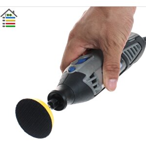 Dremel Vb. Uyumlu Gravür Makinası Için Mini Cırt Taban Ve 60 Adet Zımpara Seti 50mm