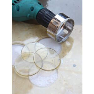 Mermer Granit Fayans Cam Yuvarlak Delme Panç Elmas Uç Yuvarlak Açma Matkap Için Karot 6cm (60mm)