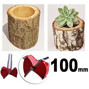 Depolife Tas Mum Saksı Yuva Açmak Için Ahşap Freze Pancı 100mm Panç Matkap Ucu