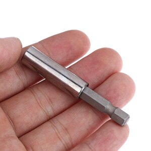 Mıknatıslı Bits Şaftlı Hızlı Değişim Uzatma Matkap Aparatı Metal Ahşap Düz 4 Adet Bits Uç Seti