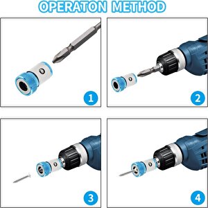 Manyetik mıknatıslama halkası Manyetik Vida Tutucu  hex 1/4 ph pz yıldız matkap ucu için güçlü 2li