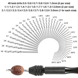 150 Parçalı Hss Çelik Matkap Uç Seti 0.4mm - 3.2mm Aralığında Saklama Kutulu  Mikro Matkap Uç Seti
