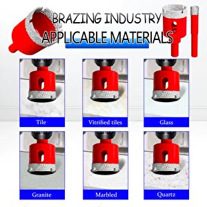 Elmaslı kuru Delme Matkap ucu  keskin ve dayanıklı granit mermer cam seramik karo için 12 Prçalı Çantalı Set.