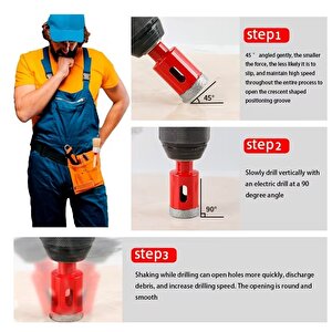 Elmaslı kuru Delme Matkap ucu  keskin ve dayanıklı granit mermer cam seramik karo için 12 Prçalı Çantalı Set.