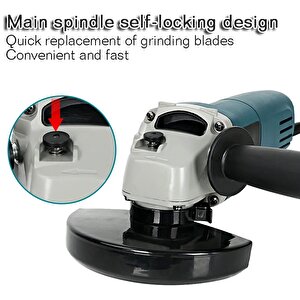 900w avuç taşlama makinesi 100/115mm spral taşlama slikon kordonlu sökme anahtarlı 11000 rpm