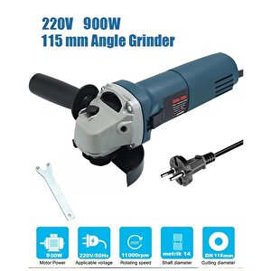 Avuç Taşlama 900w 115mm 11000 rpm spral taşlama makinesi anahtarlı slikon kordonlu anahtarlı