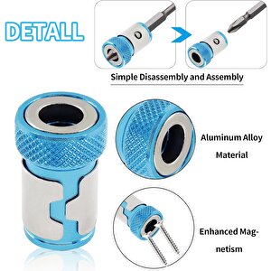 Manyetik mıknatıslama halkası 5 adet Manyetik Vida Tutucu 1/4 ph pz yıldız matkap ucu için