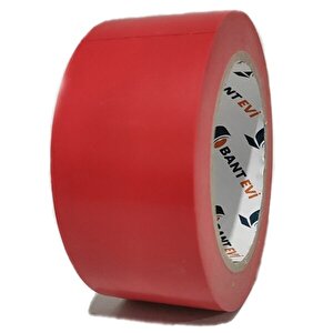 Yer İşaretleme Bandı Kırmızı 5cmx30m Kırmızı Zemin Yer İşaretleme İkaz Bantı 50mm Kırmızı