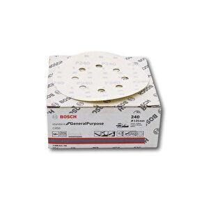 C450 125 Mm 8 Delikli 240 Kum Zımpara Kağıdı 50'li 2608621746