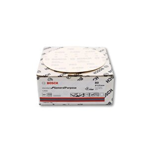 C450 125 Mm Deliksiz 80 Kum Zımpara Kağıdı 50'li 2608621750