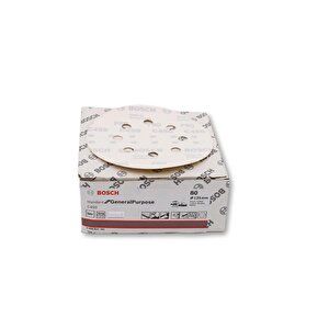 C450 125 Mm 8 Delikli 80 Kum Zımpara Kağıdı 50'li 2608621741