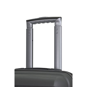 Elatae Premium Polipropilen Kırılmaz 2'li Valiz Seti Büyük Boy - Kabin Boy Antrasit V305