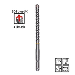 Sds Plus-5x 9,5 X 160 Mm Dört Elmaslı Matkap Ucu 2608836617