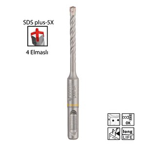 Sds Plus-5x 5 X 110 Mm Dört Elmaslı Matkap Ucu 2608833771