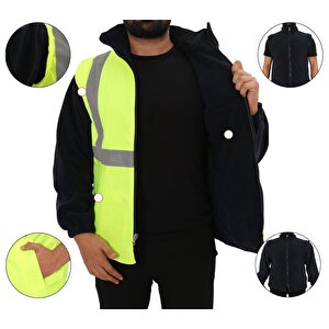 Bestguard İşçi̇ Parkasi Yüksek Görünümlü 5+1 Parka - Çok Kullanişli Ceket Mont Parka