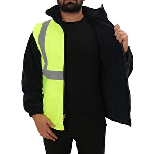 Kkdavm Bestguard İşçi̇ Parkasi Yüksek Görünümlü 5+1 Parka - Çok Kullanişli Ceket Mont Parka