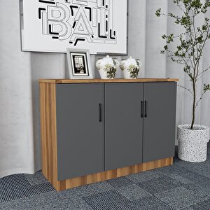 Oliver 5'li Ofis Takımı Model 4 Ceviz Füme Montaj Dahil