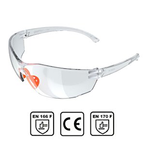 Baymax İş Güvenlik Gözlüğü Koruyucu Silikonlu Çapak Gözlük S1100 Şeffaf