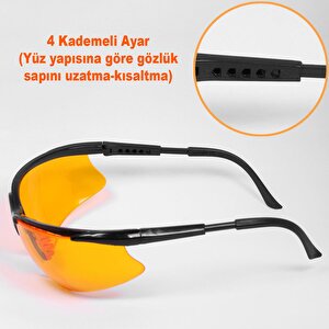 İş Güvenlik Gözlüğü Koruyucu Silikonlu Gözlük S600 Sarı