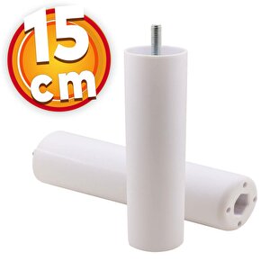 Gizli Mobilya Kanepe Sehpa Tv Ünitesi Koltuk Orta Destek Ayağı 15 Cm Beyaz Baza Ayak