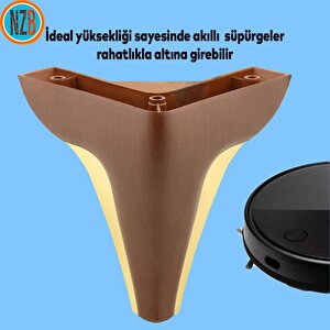 Mobilya Kanepe Yatak Sehpa Tv Ünitesi Baza Koltuk Ayağı Kahverengi Renk 15 Cm Ayak