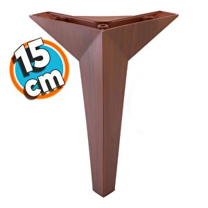 Mobilya Kanepe Sehpa Tv Ünitesi Koltuk Ayağı 15 Cm Kahverengi Baza Ayak