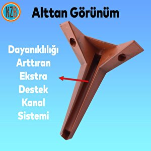 Mobilya Kanepe Sehpa Tv Ünitesi Koltuk Ayağı 15 Cm Kahverengi Baza Ayak