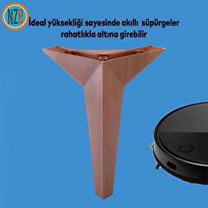 Mobilya Kanepe Sehpa Tv Ünitesi Koltuk Ayağı 15 Cm Kahverengi Baza Ayak