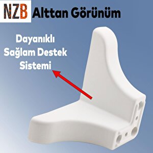 Lüks Mobilya Kanepe Sehpa Tv Ünitesi Koltuk Ayağı 7.5 Cm Beyaz Baza Ayak