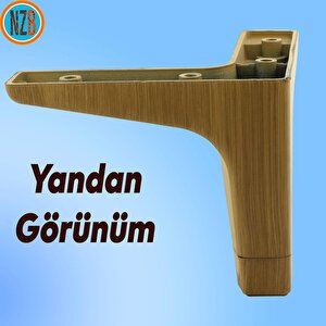 Mobilya Kanepe Sehpa Tv Ünitesi Baza Koltuk Ayağı Açık Ceviz Renk 12 Cm Ayak