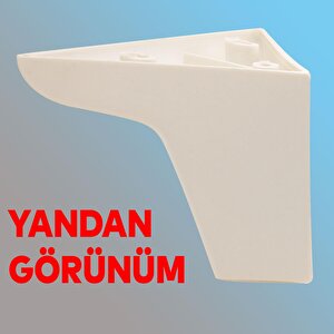 Lüks Mobilya Kanepe Sehpa Puf Koltuk Ayağı 10 Cm Beyaz Yatak Baza Ayak